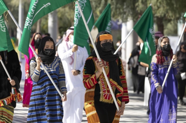 Kingdom of Saudi Arabia National Day Parade, Expo 2020 Dubai. (Photo by Christopher Edralin/Expo 2020 Dubai)