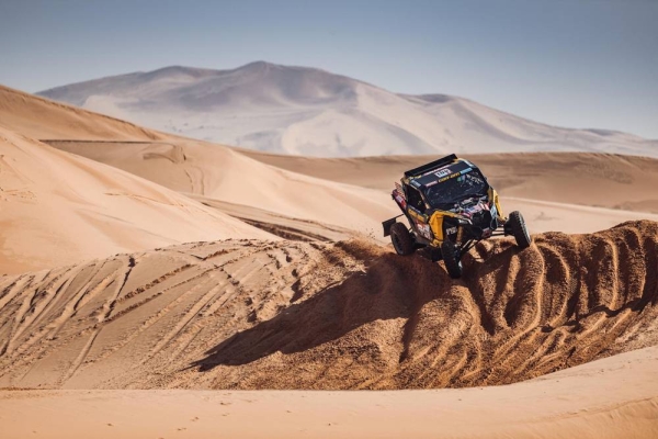 Nasser Al-Attiyah (QAT) for Toyota Gazoo Racing races during stage 3 of Rally Dakar 2022 from Al Artawiyah to Al Qaisumah,Saudi Arabia on Jan. 4, 2022 