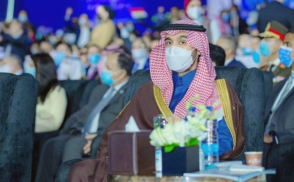 On behalf of the Custodian of the Two Holy Mosques King Salman and Crown Prince Muhammad Bin Salman, deputy prime minister and minister of defense, Minister of Sport Prince Abdulaziz Bin Turki Al-Faisal participated in the opening of the World Youth Forum.