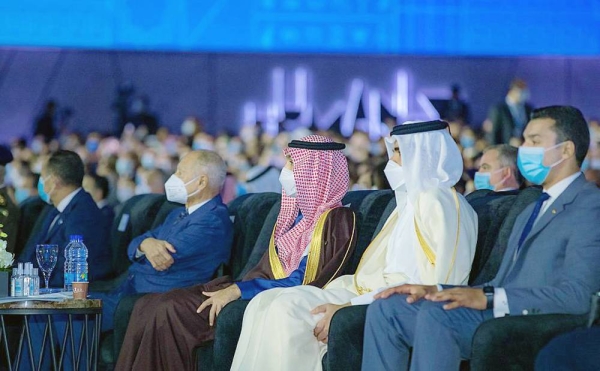 On behalf of the Custodian of the Two Holy Mosques King Salman and Crown Prince Muhammad Bin Salman, deputy prime minister and minister of defense, Minister of Sport Prince Abdulaziz Bin Turki Al-Faisal participated in the opening of the World Youth Forum.