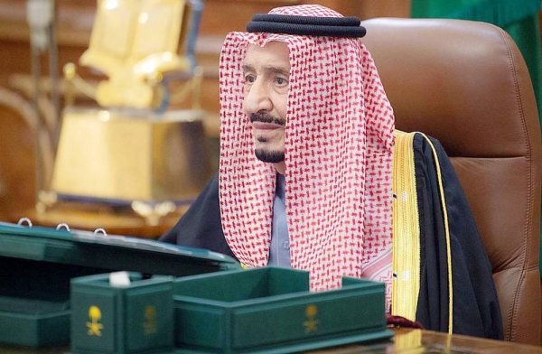 The Custodian of the Two Holy Mosques King Salman, prime minister, chaired the Cabinet's virtual session in Riyadh on Tuesday.