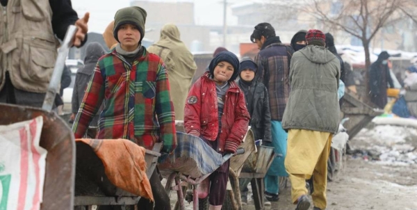 The World Food Program is distributing food to vulnerable families during the harsh winter in Kabul, Afghanistan.