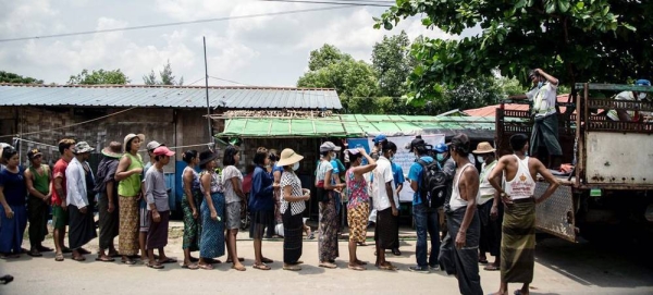 Protesters attend a march against the military coup in Myanmar. — courtesy Unsplash/Pyae Sone Htun