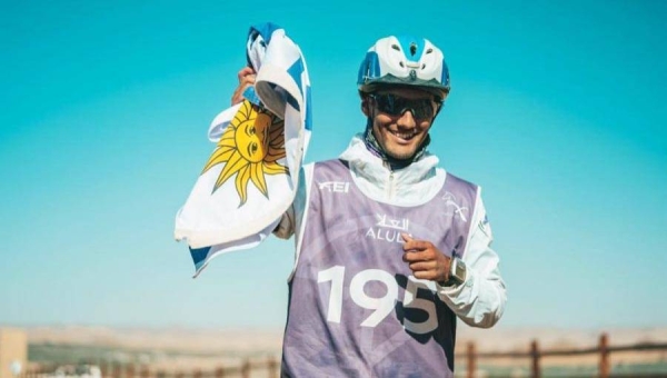 Saudi Equestrian Federation President Prince Abdullah Bin Fahd Bin Abdullah crowned Uruguayan jockey Federico Ferber after he won first place in the Custodian of the Two Holy Mosques Cup for Endurance 2022 (AlFursan Cup 2022), with Uruguayan jockey Andres Rivero coming in second, and French jockey Margo Chazelle taking third place.