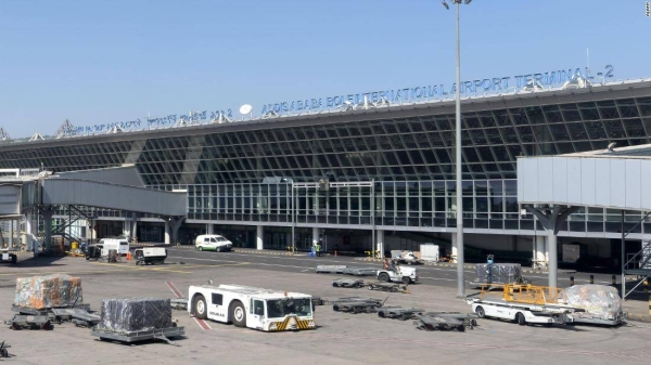 Bole International Airport in Addis Ababa.