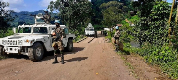 UN peacekeepers on patrol in the Democratic Republic of the Congo (file).