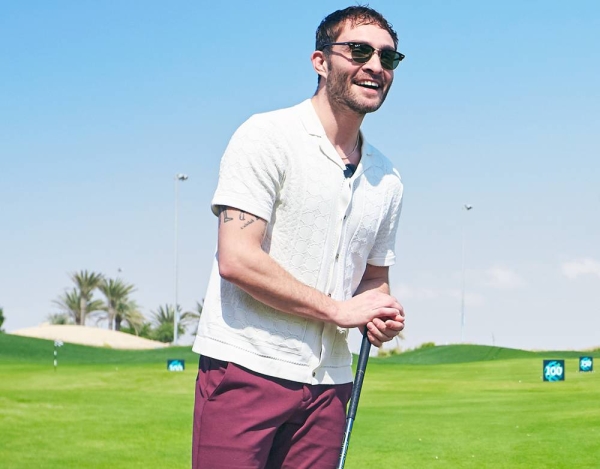 Ed Westwick played a couple of holes at Royal Greens