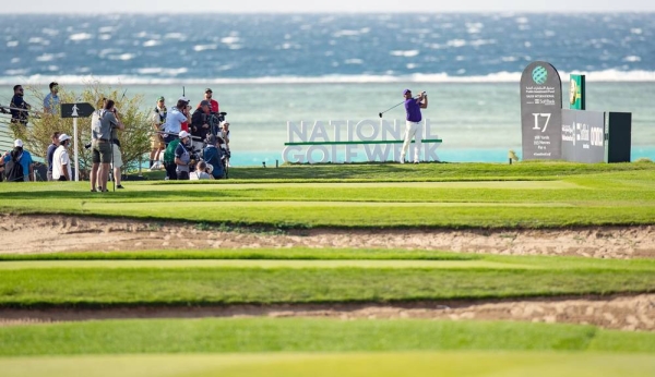 Varner celebrates his mammoth winning putt dropping