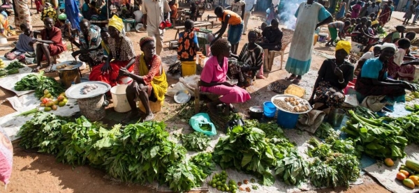 A local market in South Sudan.