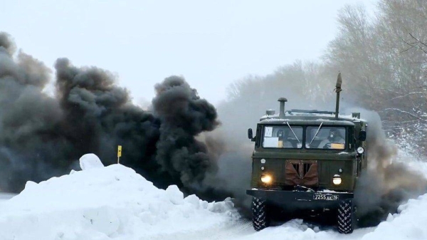 Defense systems arrive to participate in the Russian-Belarusian military drills. 