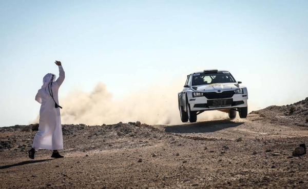 Mads Ostberg was fastest on thre Shakedown stage for the Qatar International Rally