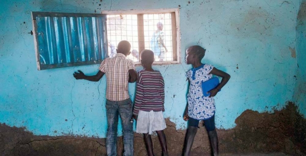 Children look out of a window in South Sudan. — courtesy UNMISS/Amanda Voisard