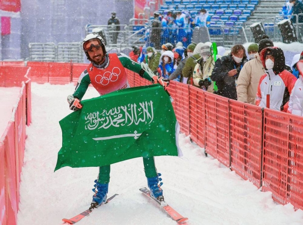 Saudi Arabia's lone participant in the Winter Olympics, Alpine skier Fayik Abdi, finished 44th in the giant slalom event in Beijing on Sunday.
