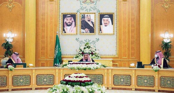 Custodian of the Two Holy Mosques King Salman chaired the cabinet meeting at the Al-Yamamah Palace in Riyadh on Tuesday.