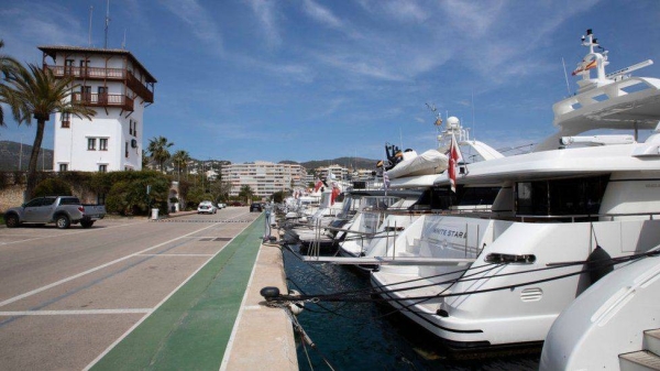 File photo showing yachts docked at Punta Portals marina in Calvia, Majorca.