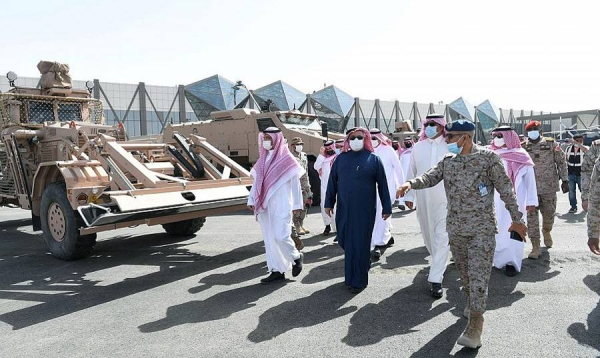 Assistant Minister of Defense for Executive Affairs Dr. Khalid Bin Hussein Al-Bayari Monday made a tour to inspect the pavilion of the Ministry of Defense at the World Defense Show 2022 and accompanying events.