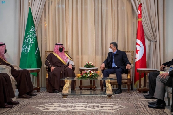 Saudi interior minister arrives in Tunisia