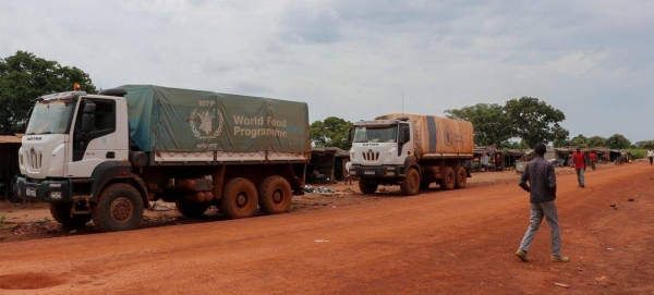 World Food Programme trucks deliver aid in South Sudan. (file)