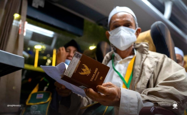 The first group of Umrah pilgrims from Thailand this season arrive at King Abdulaziz International Airport in Jeddah.