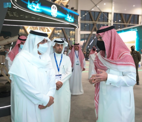  Dr. Musaed Bin Mohammed Al-Aiban, minister of state, member of the Cabinet and national security adviser, and Eng. Majed Bin Mohammed Al-Mazyad, governor of the National Cybersecurity Authority (NCA), visited the Ministry of Interior’s pavilion at the World Defense Show.