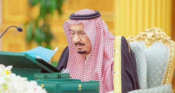 Custodian of the Two Holy Mosques King Salman chaired the Cabinet's session at Al-Yamamah Palace here Tuesday.