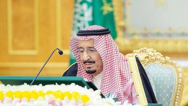 Custodian of the Two Holy Mosques King Salman chaired the Cabinet's session at Al-Yamamah Palace here Tuesday.