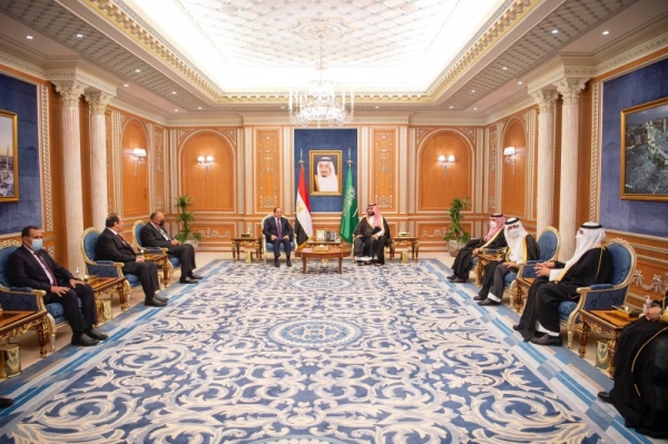 Crown Prince, Egyptian President discuss regional and international developments