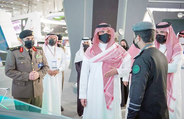 Minister of Interior Prince Abdulaziz Bin Saud Bin Naif has inspected here the Ministry of Interior’s pavilion at the World Defense Show in Riyadh.