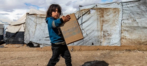 A displaced family in the Al-Hol camp in Syria.