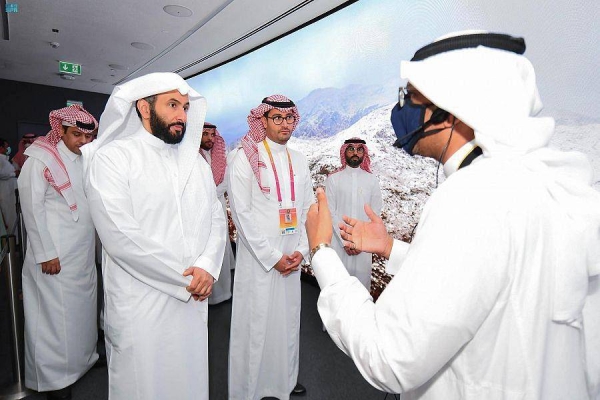 Minister of Justice Dr. Walid Al-Samaani tours the Kingdom's pavilion at the Expo 2020 Dubai.