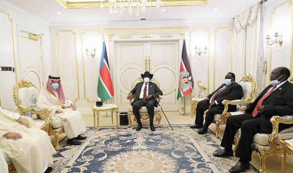 South Sudan President Gen. Salva Kiir Mayardit, received at the presidential palace Friday, the advisor at the Saudi Royal Court Ahmed Bin Abdulaziz Qattan and his accompanying delegation.
