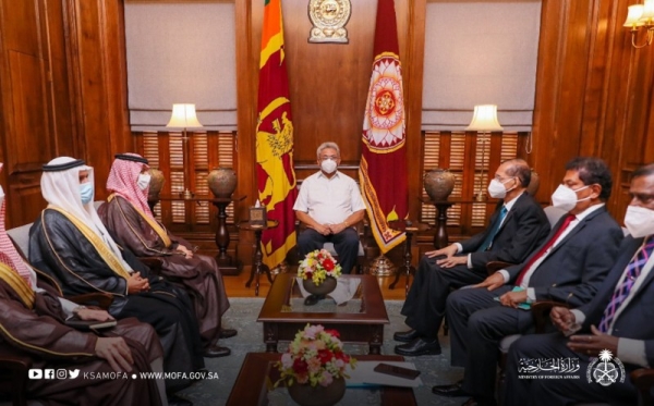 Sri Lanka President Gotabaya Rajapaksa, received on Monday Saudi Foreign Minister at the headquarters of the Presidential Palace in Colombo.