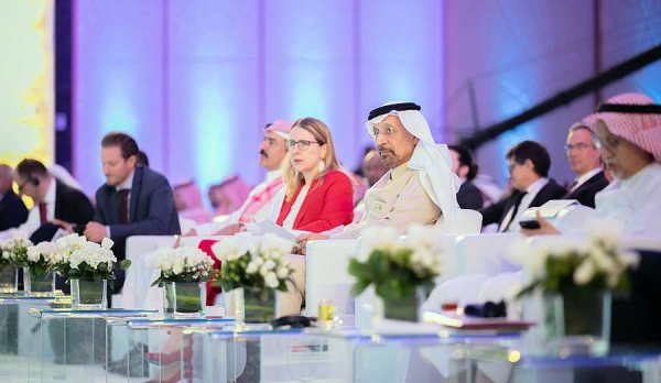 Minister of Investment Khalid Al-Falih and Austria’s Minister for Digital & Economic Affairs Dr. Margarete Schrambock at the Saudi-Austrian Business and Investment Forum in Riyadh on Monday.
