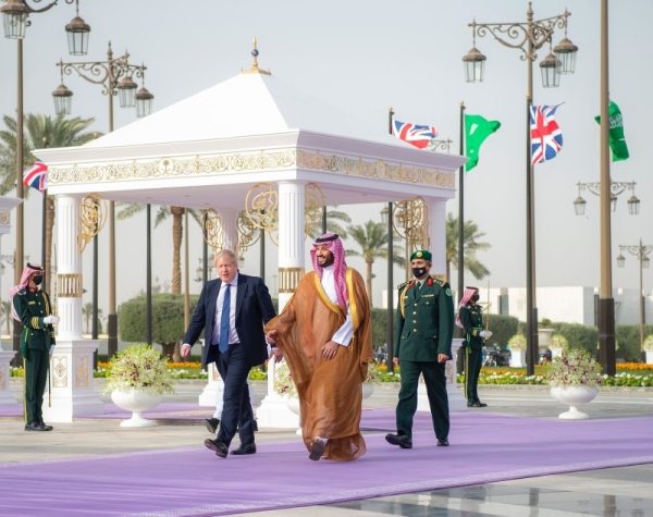 Crown Prince, Boris Johnson discuss Ukraine situation in Riyadh