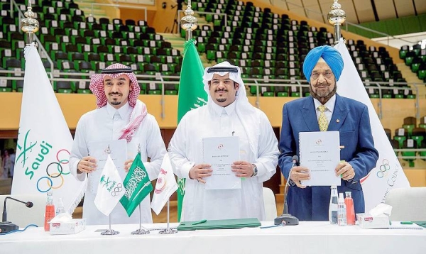 Riyadh Region Deputy Governor Prince Mohammed Bin Abdulrahman, Minister of Sports Prince Abdulaziz Bin Turki Al-Faisal, who is also chairman of the Saudi Olympic and Paralympic Committee, and Olympic Council of Asia (OCA) President Raja Randhir Singh witnessed Tuesday the signing ceremony of Riyadh's first ever hosting of the 7th Asian Indoor and Martial Arts Games 2025.