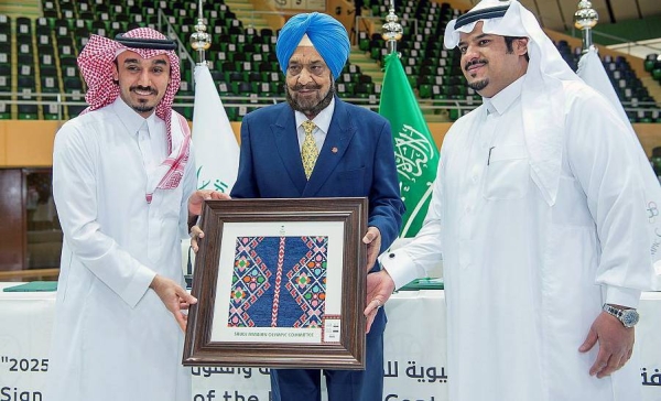 Riyadh Region Deputy Governor Prince Mohammed Bin Abdulrahman, Minister of Sports Prince Abdulaziz Bin Turki Al-Faisal, who is also chairman of the Saudi Olympic and Paralympic Committee, and Olympic Council of Asia (OCA) President Raja Randhir Singh witnessed Tuesday the signing ceremony of Riyadh's first ever hosting of the 7th Asian Indoor and Martial Arts Games 2025.