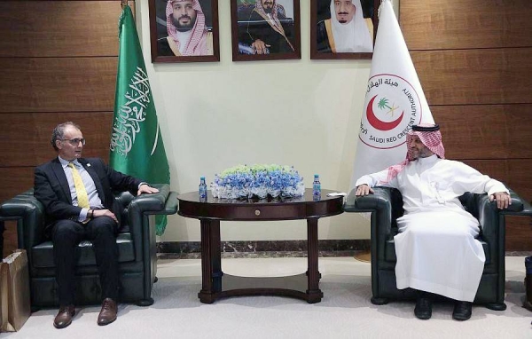 President of Saudi Red Crescent Authority Dr. Jalal Bin Mohammed Al-Owaisi received here Monday Regional Director of the International Federation of Red Cross and Red Crescent Societies (IFRC) in the Middle East and North Africa Dr. Hossam El-Sharkawi and his accompanying delegation.