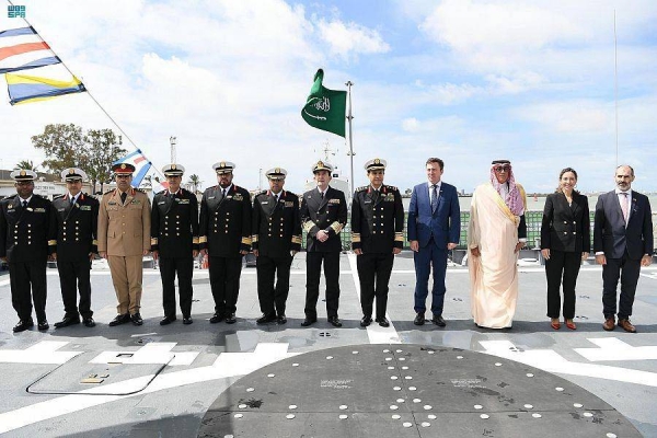 Saudi Navy Commander Al-Ghufaili launches HMS Al-Jubail in Spain