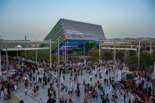The Saudi pavilion, the second largest after the UAE’s, is one of the most sustainable structures at Expo 2020 Dubai. 