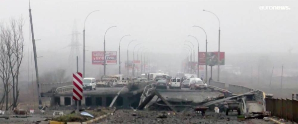 Ukrainian President Volodymyr Zelenskyy warned that retreating Russian forces were creating a “complete disaster” outside the capital as they leave mines across “the whole territory”.