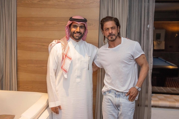 Saudi Minister of Culture Prince Badr with Salman Khan. (@BadrFAlSaud)