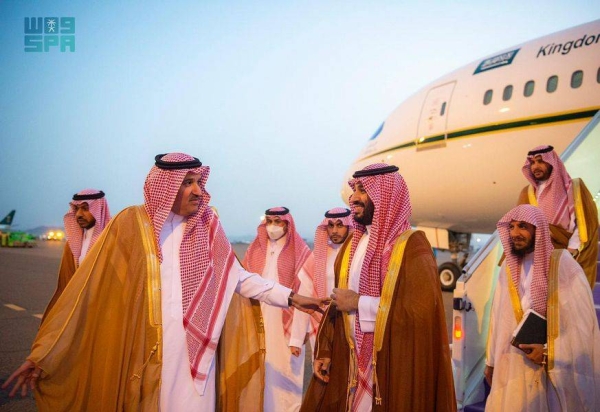 Crown Prince Mohammed bin Salman, Deputy Prime Minister, and Minister of Defense, arrived in Madinah Thursday morning.