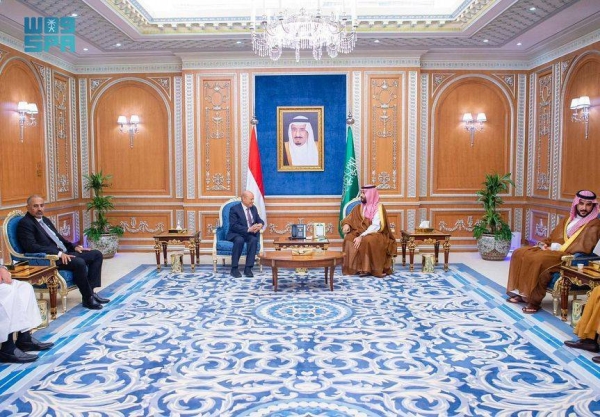 Crown Prince Mohammed bin Salman, Deputy Prime Minister and Minister of Defense, received on Thursday the president and members of the Yemen Presidential Leadership Council.