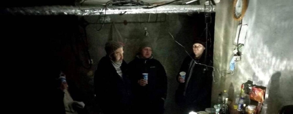 Alina Beskrovna lived for a month in this basement in Mariupol.