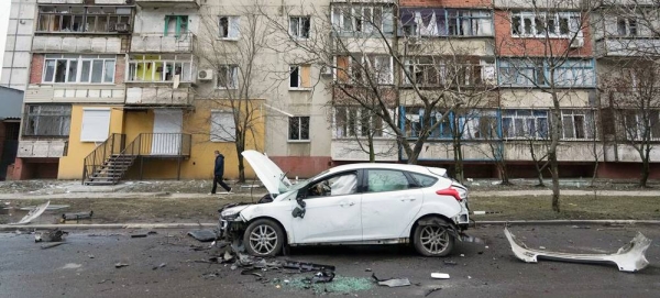 Damage caused after shelling in Mariupol, in southeastern Ukraine. — courtesy UNICEF/Evegeniy Maloletka