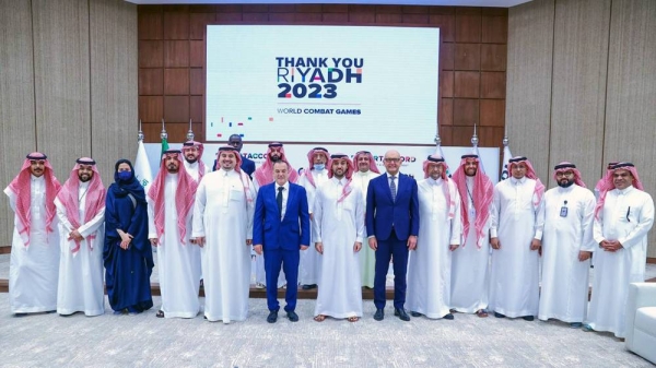 The Saudi Arabian Olympic & Paralympic Committee (SOPC) President Prince Abdulaziz Bin Turki Al Faisal held a signing ceremony to host the 2023 World Combat Games (WCG) with the President of the Global Association of International Sports Federations (GAISF) and SportAccord Ivo Ferriani Sunday.