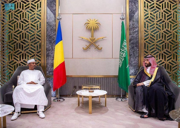 Crown Prince meets with chairman of Chad's Transitional Military Council