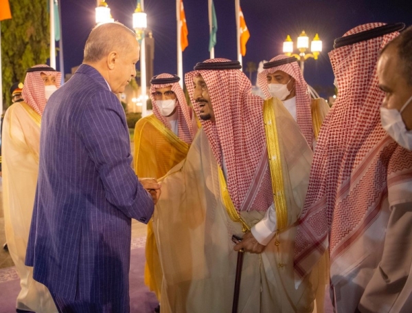 King Salman receives Turkish president