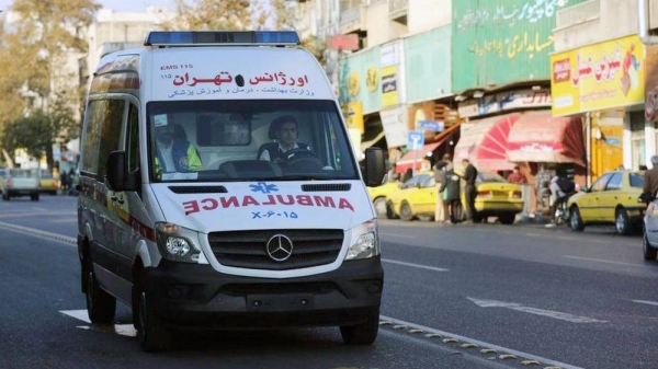 A file photo showing an ambulance on a street in Tehran, Iran.