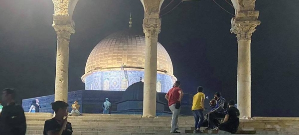 The Israeli occupation army prevented the evening call to prayer (Adhan) from being raised on Tuesday in the blessed Al-Aqsa Mosque.